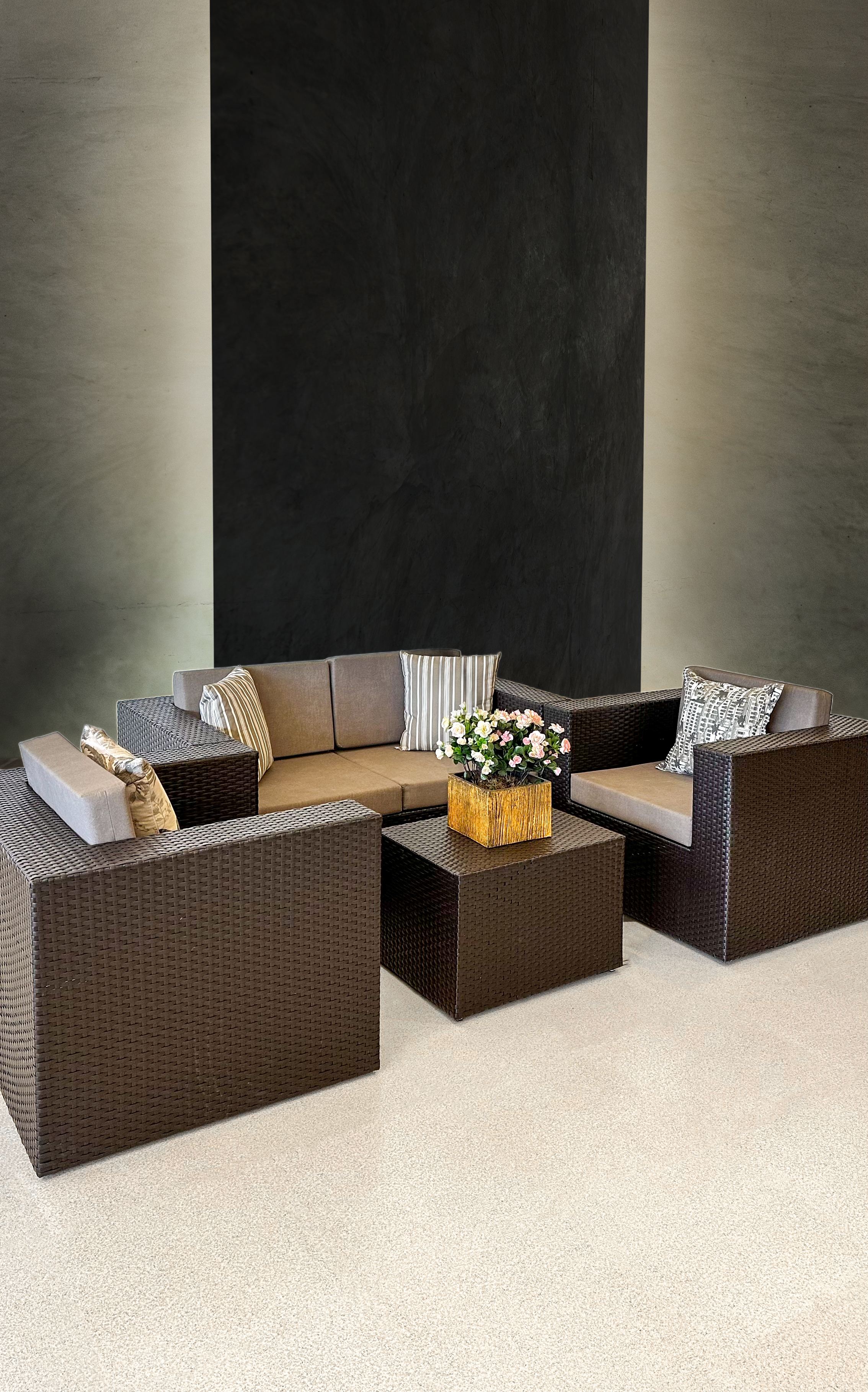 Conjunto Lounge Marrom Modular