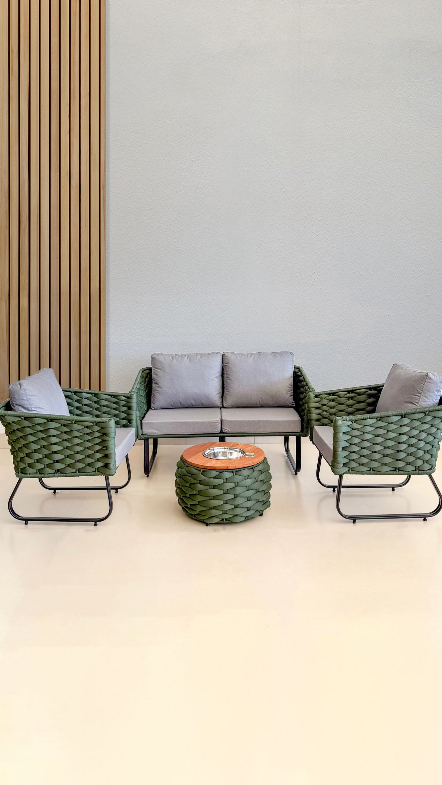 Conjunto Lounge Corda Náutica Verde